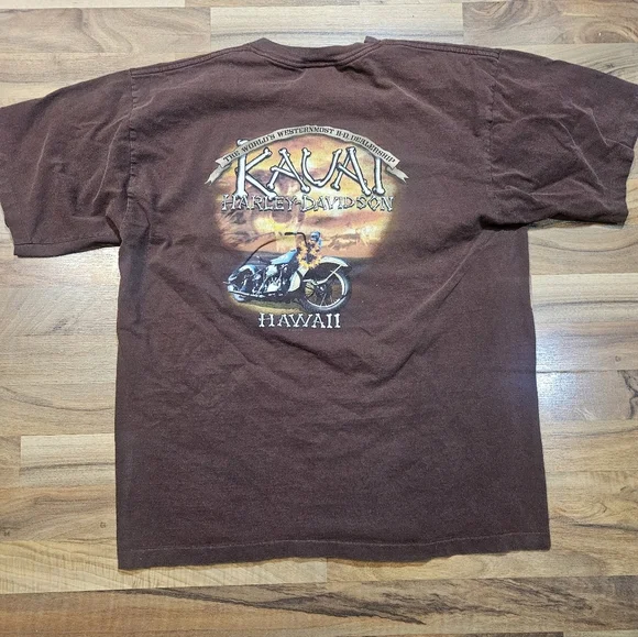 Vintage Harley-Davidson Kauai Hawaii Single Stitch Tee XL - Picture 1 of 7